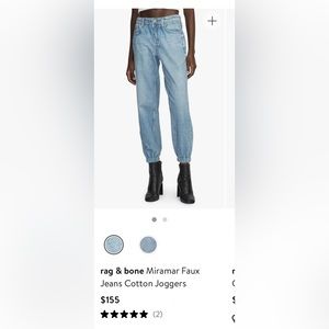 rag & bone Miramar Faux
Jeans Cotton Joggers_lightly worn